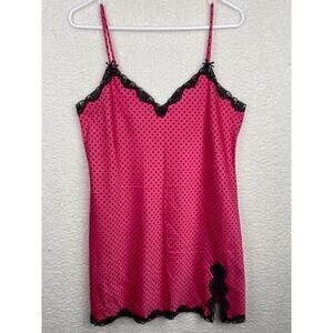 Secret Treasures Sleepwear In Pink and Black Lace /Polka Dot